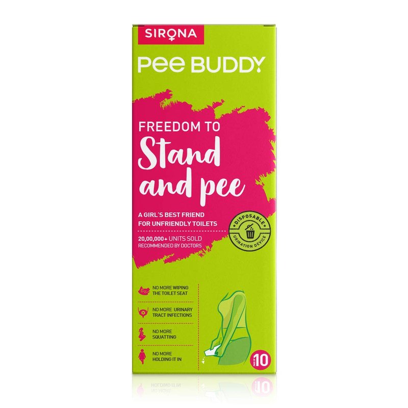PEE BUDDY 80 Funnels Portable Female Urination Device | Disposable Female Urinal Funnel | Travel, Camping & Hiking and Outdoor Activities | Foldable and Compact Stand and Pee Funnel for Women, Girls