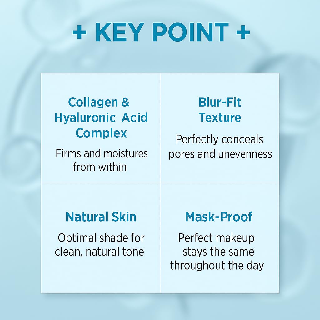 ENOUGH Collagen 3X Moisture Two-Way Cake SPF28, Korean Makeup Blurring Setting Powder Foundation, Face Pressed Powder Compact for Women (#13N Light Beige)