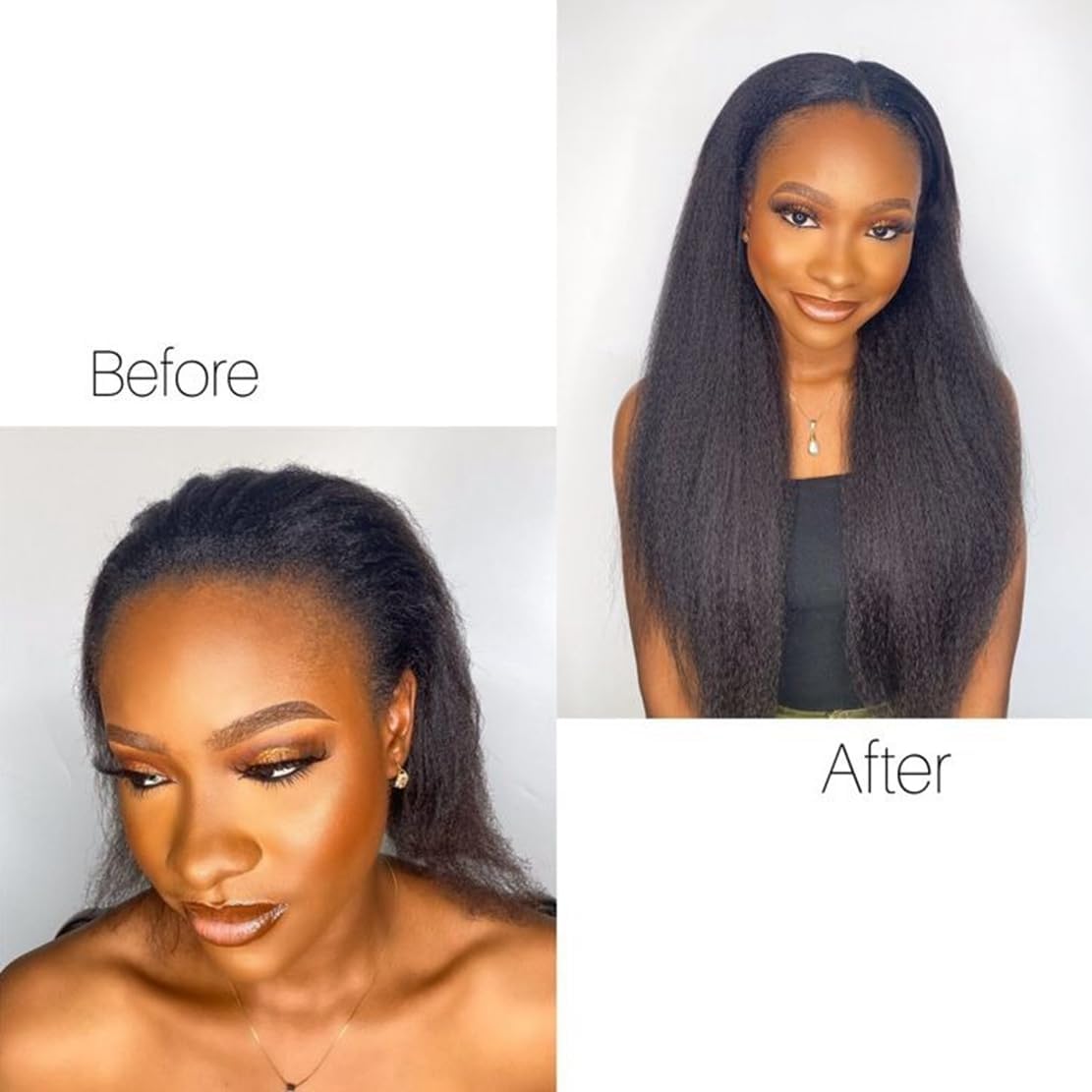 Emistar 16 Inch Body Wave 13x6 HD Lace Front Wigs Blend Human Hair 180% Density Bob Wig Pre Plucked Short Bob Wigs for Black Women Glueless Frontal Wig Synthetic Hair Natural Black Loose Wavy