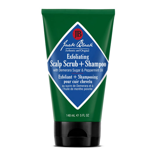 Jack Black Exfoliating Scalp Scrub & Shampoo for Healthy Hair, Removes Buildup and Soothes Itchy Scalp