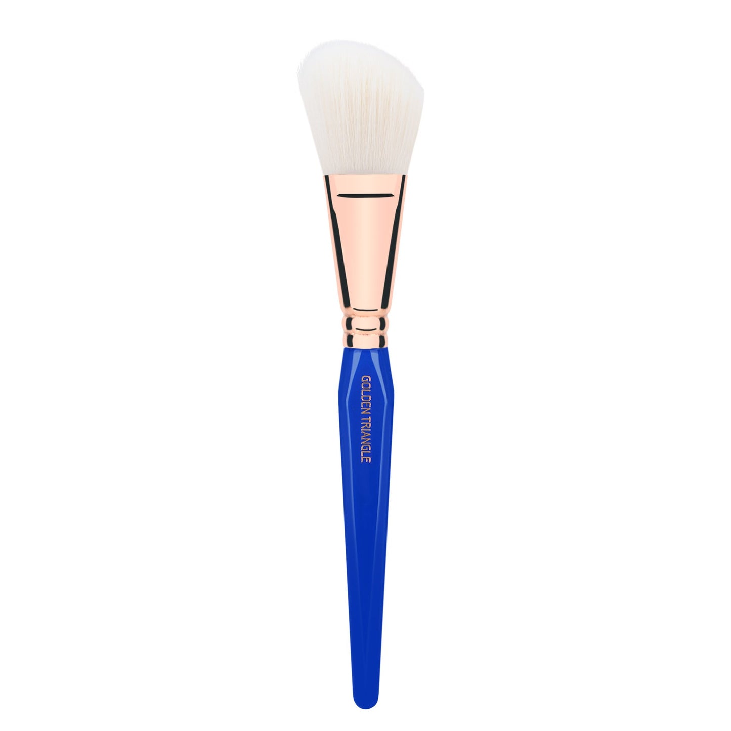 Bdellium Tools Professional Makeup Brush - Golden Triangle 962 Slanted Blusher - With All Vegan and Soft Synthetic Fibers, For Contouring and Highlighting (Blue, 1pc)