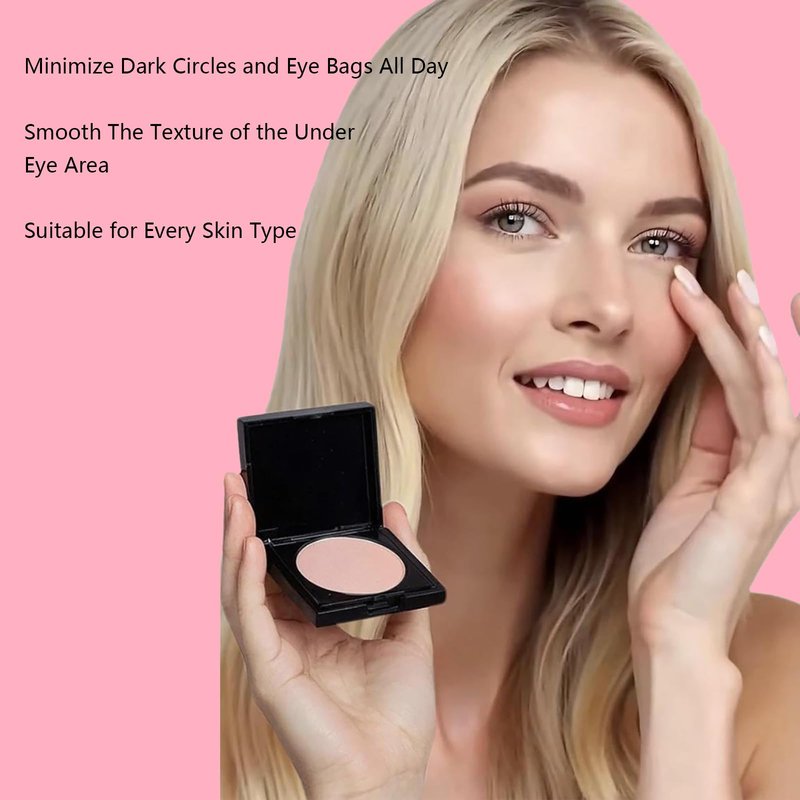 Cekomady Luminance Under Eye Brightener, Under Eye Brightener, Dark Circle Concealer, Moisturizing Waterproof Foundation (PINK-2PCS)