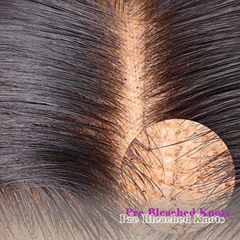 MY SHINY WIGS Real HD Lace Frontal 13x4 HD Frontal Ultra Thin Bleach Knots Virgin Human Hair Pre Plucked with Baby Hair Undetectable & Invisible Lace Straight 12 Inch