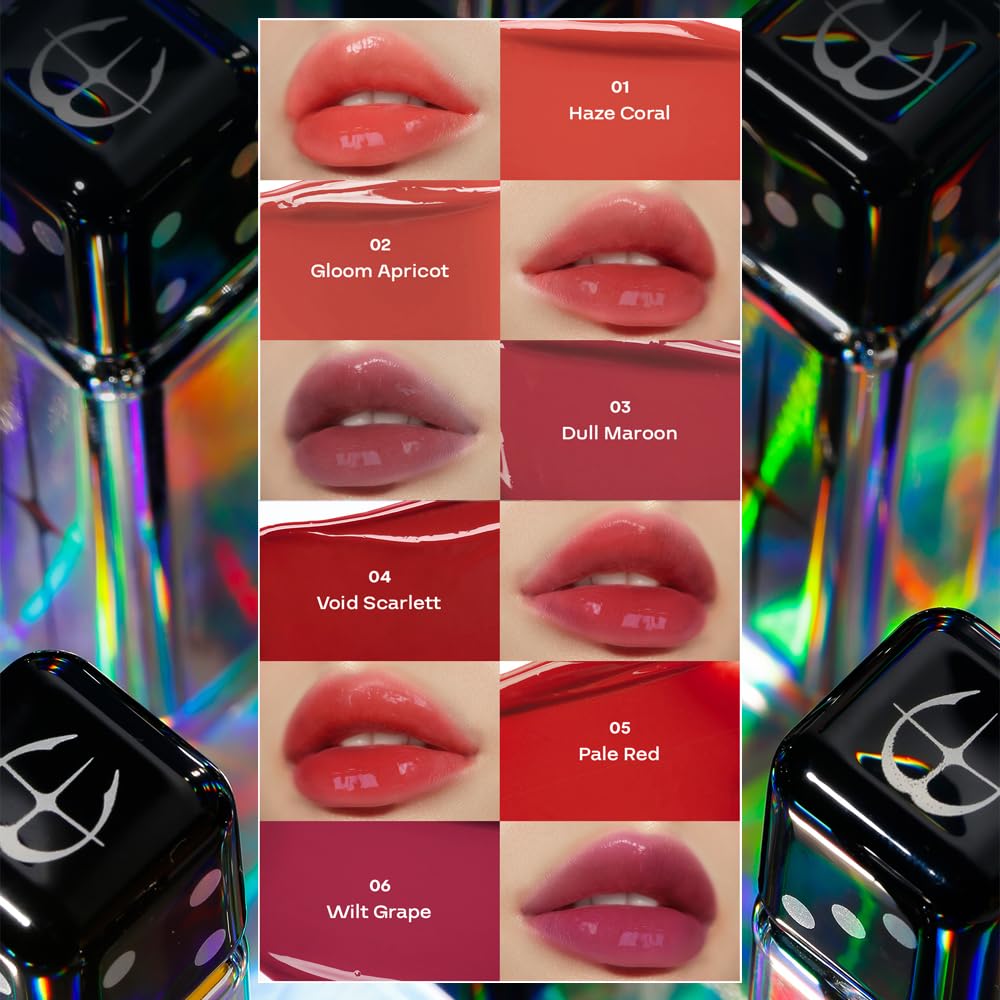 Lovedice Beam Glow Makeup Lip Tint | Glassy Lip Tint with 6 color shades, Long-lasting * Hydration Lip Gloss Effect