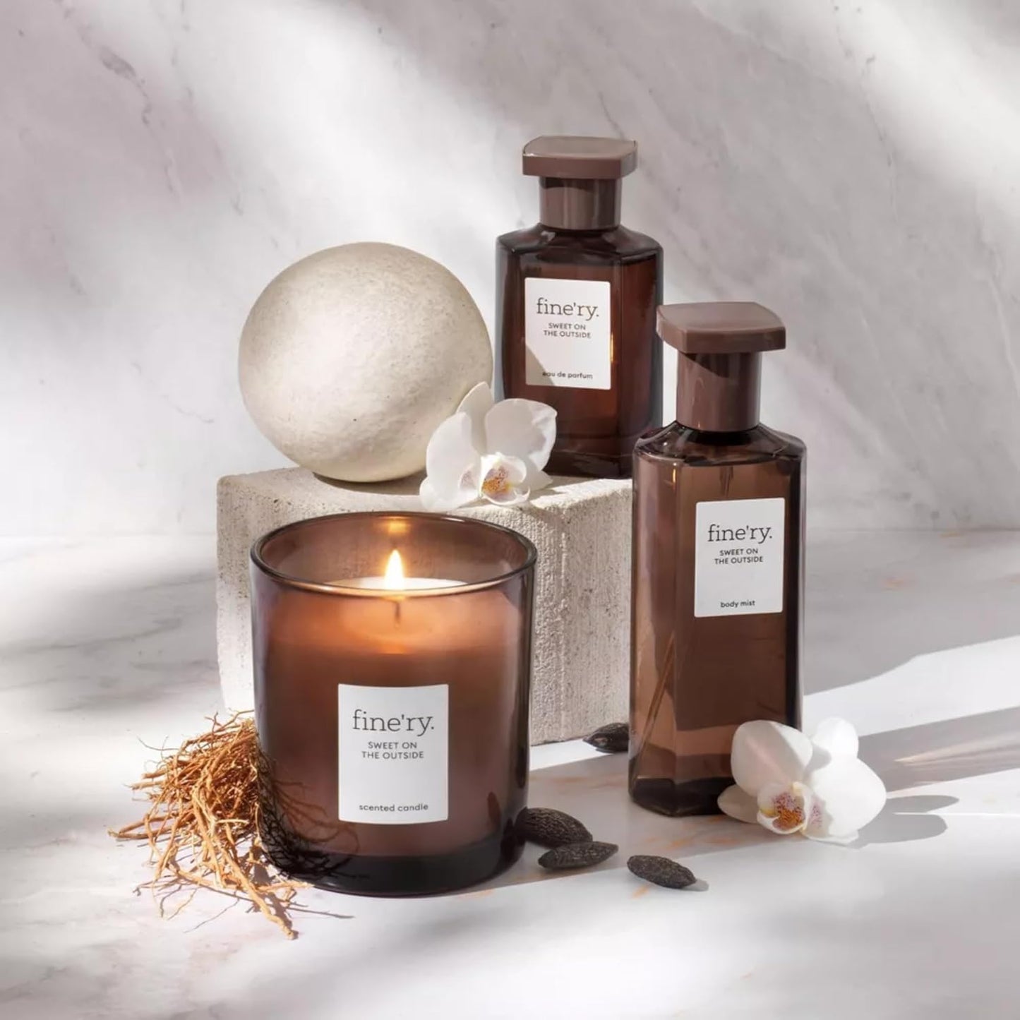 Fine'ry Vanilla Gourmand Sweet on the Outside Eau de Parfum - Long-Lasting Perfume for Women - Vanilla, Cacao Wood & Smoked Vetiver - Warm, Full Size Hair & Body Fragrance, Gift for Her (60mL)
