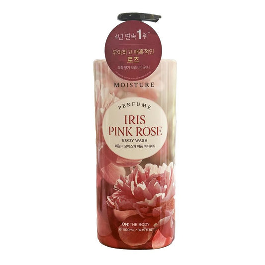 ON THE BODY Daily Moisture Perfume Iris Pink Rose Body Wash, 37.19 Fl Oz, Floral Fragrance