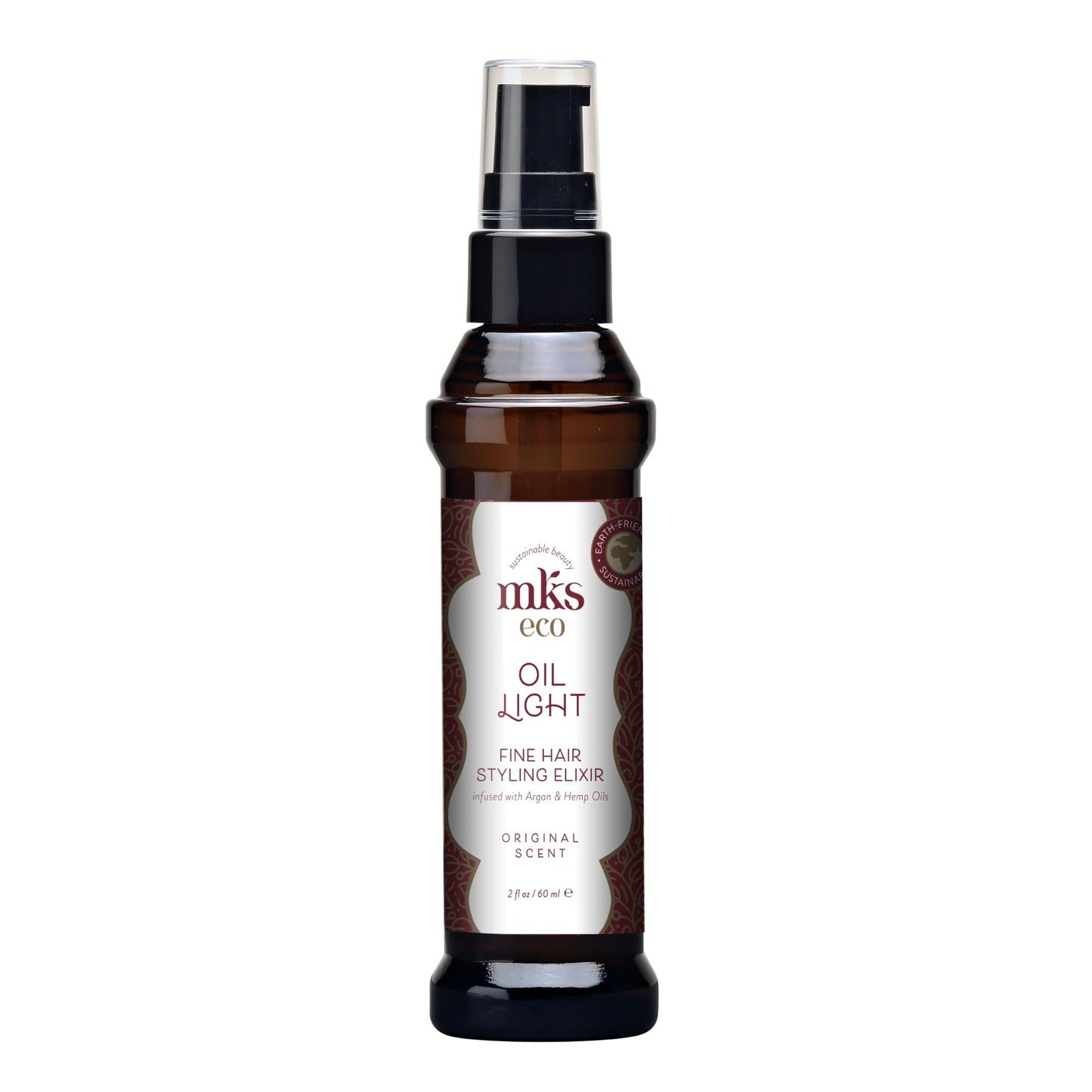 MKS eco Oil Light, Light Breeze - 2 fl oz - Hair Styling Elixir - Moroccan Argan Oil, Hemp Seed Oil - Ideal for Fine Hair - Moisturize, Nourish Hair & Control Frizz - Vegan & Cruelty Free
