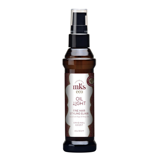 MKS eco Oil Light, Light Breeze - 2 fl oz - Hair Styling Elixir - Moroccan Argan Oil, Hemp Seed Oil - Ideal for Fine Hair - Moisturize, Nourish Hair & Control Frizz - Vegan & Cruelty Free