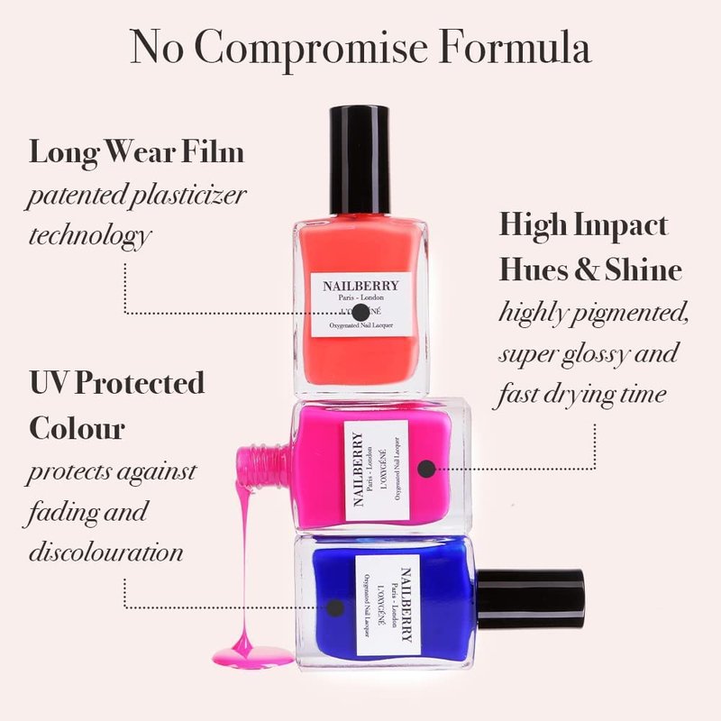 Nailberry Acai Nail Elixir - 5-in-1 Base Coat & Treatment for Stronger, Hydrated Nails | Vegan & Cruelty-Free | 15 ml