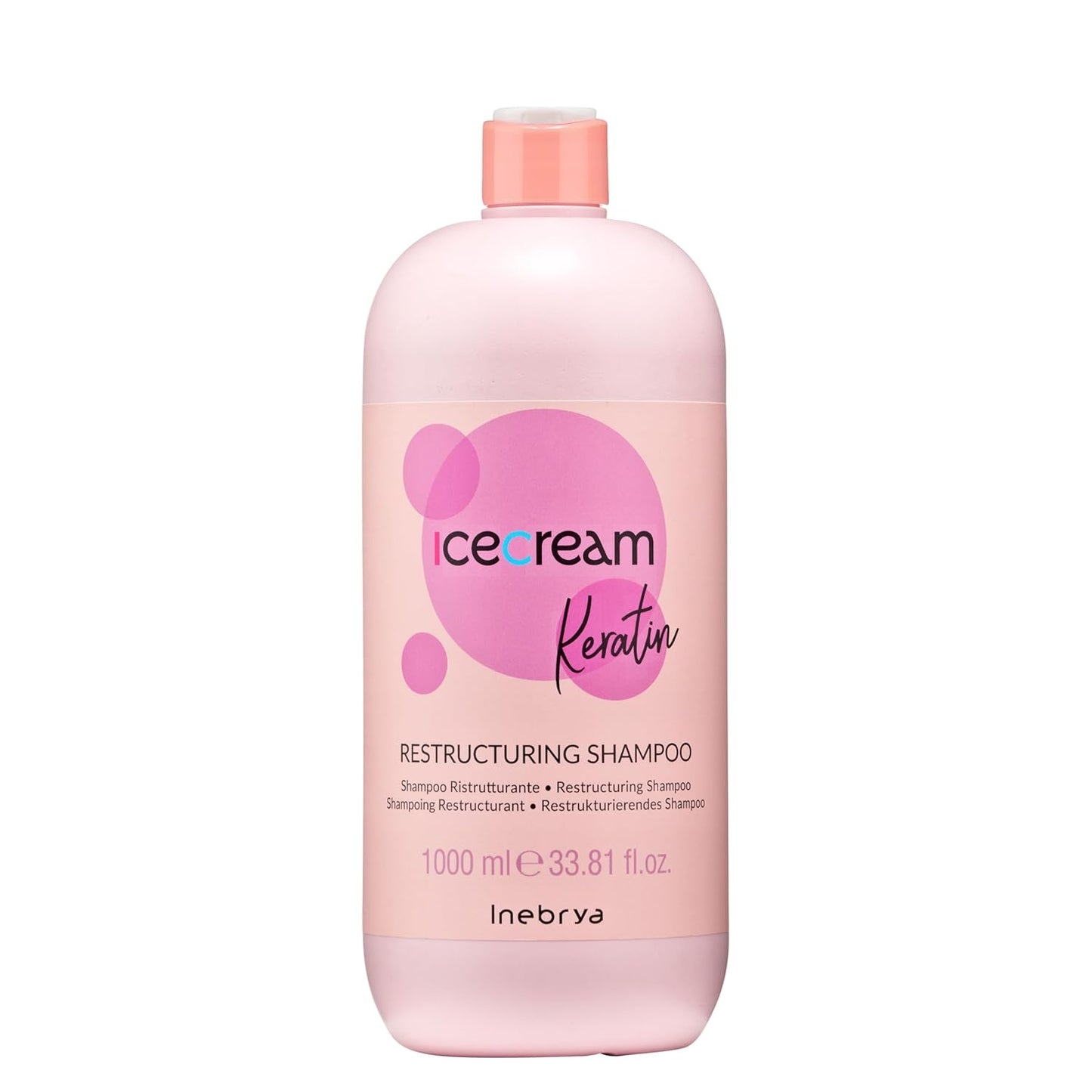Inebrya Ice Cream Keratin Shampoo - Moisturizing for Dry, Damaged Hair | 33.8 oz.