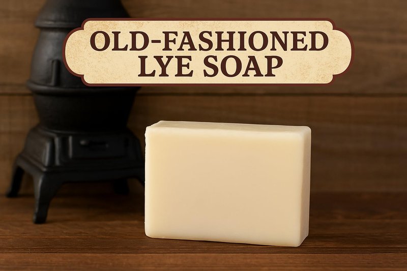 Old Fashioned Lye Soap Organic Natural Handmade Bar for Face and Body - 3 pack