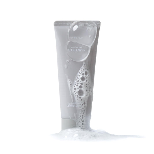 Lyanature AO KLENZER – Organic Korean Face Wash, Vegan Facial Cleanser, Gentle pH-Balanced All-Natural Cleansing Foam, Non-Toxic & Paraben-Free, Korean Moisturizer Skincare (3.53 oz / 100g)