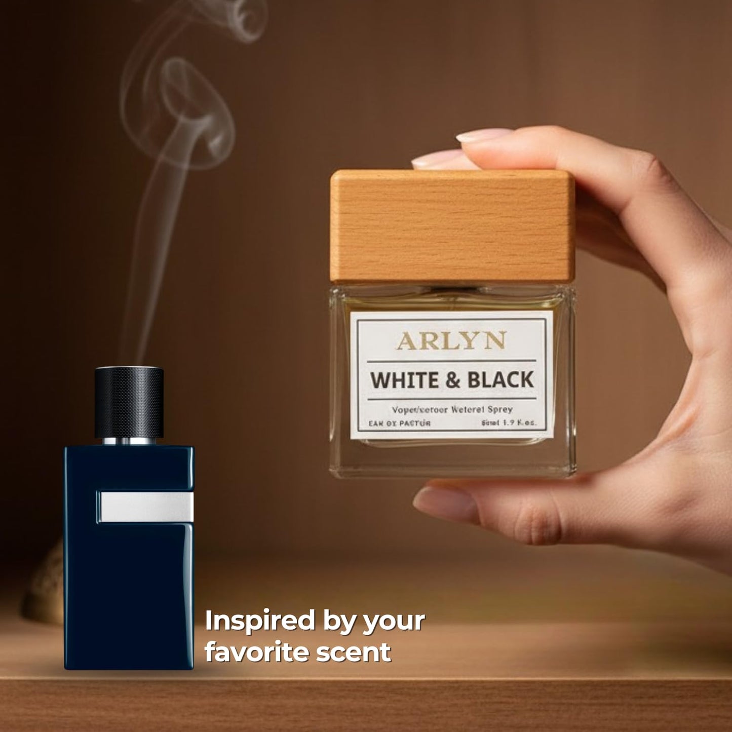 ARLYN White & Black Eau De Parfum Inspired by Y.SL Y, Long-Lasting Perfume for Men, Vegan & Eco-Conscious with Clean Ingredients, Citrus,Sage, Cedarwood and Musk - 50ml / 1.7 oz