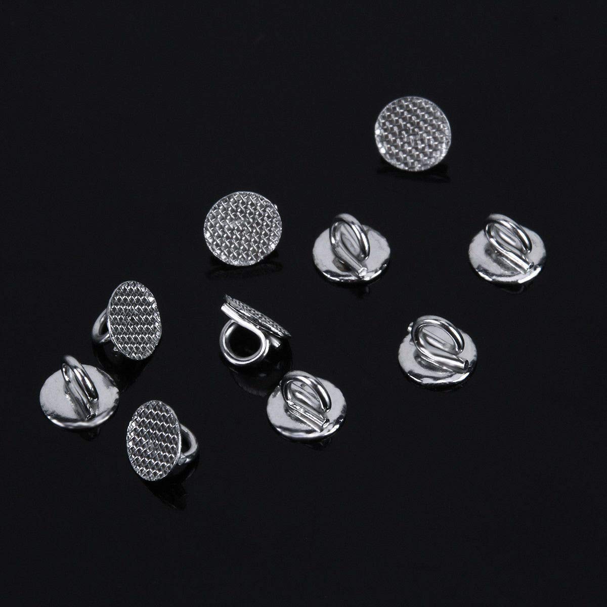 10 Packs Sino Dental Orthodontic Braces Brackets Lingual Buttons Bondable Round Base Eyelets -10pcs/pack (Bond Eyelets)