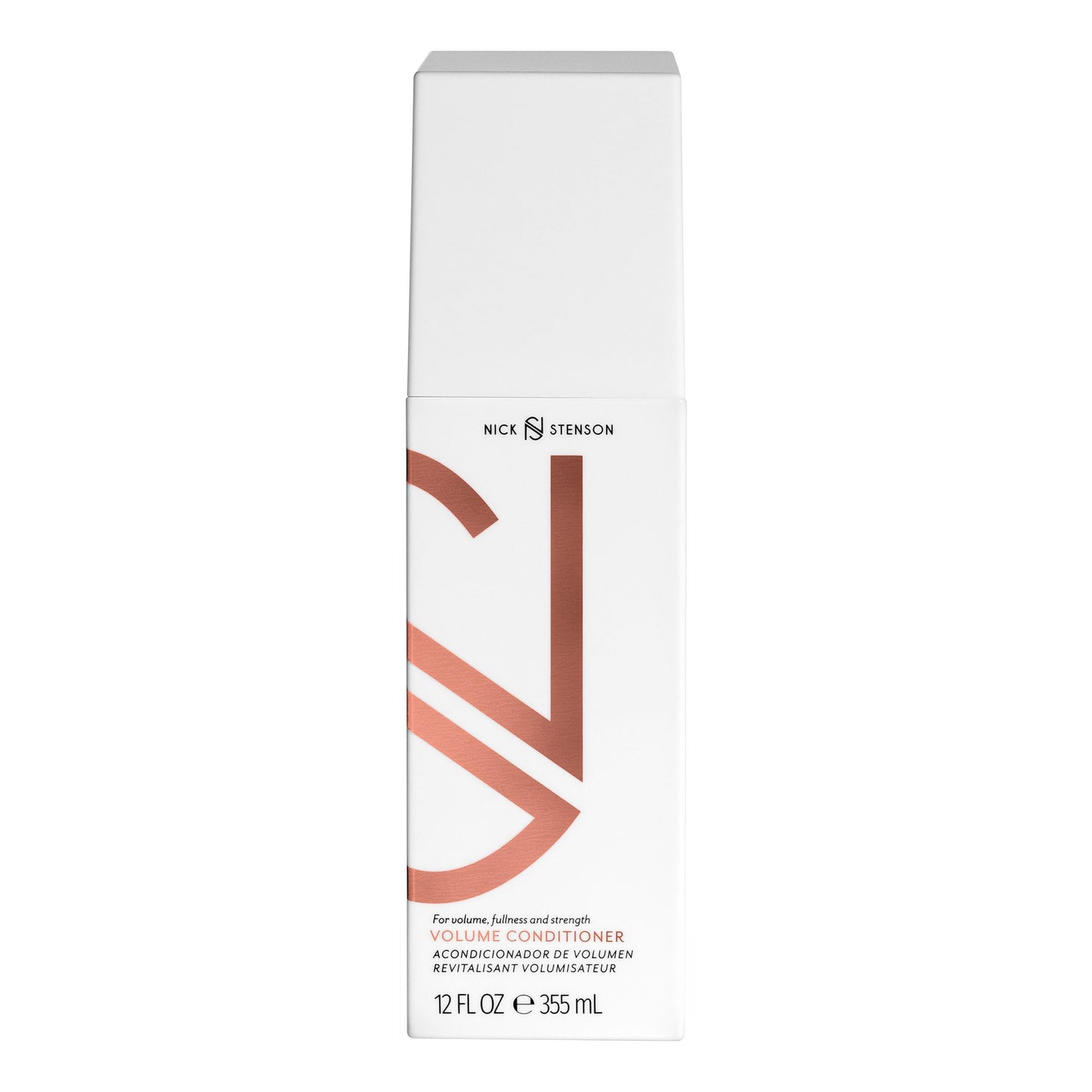 Nick Stenson Volume Conditioner, Lightweight Conditioner for Fine to Normal, Highlighted & Color-Treated Hair, Adds Volume, Hydrates & Seals in Moisture - Color Safe Vegan (12oz/355mL)