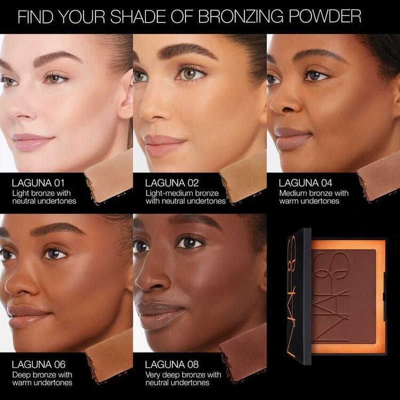 NARS Laguna Bronzing Powder - Talc-Free Mini Travel Size 3.5g | Perfect for On-the-Go Glow