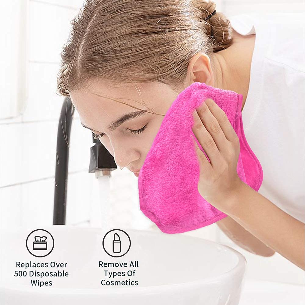 UWEME Makeup Remover Cloths 4 Pack: Reusable and Fast Dry Face Wash Cloth