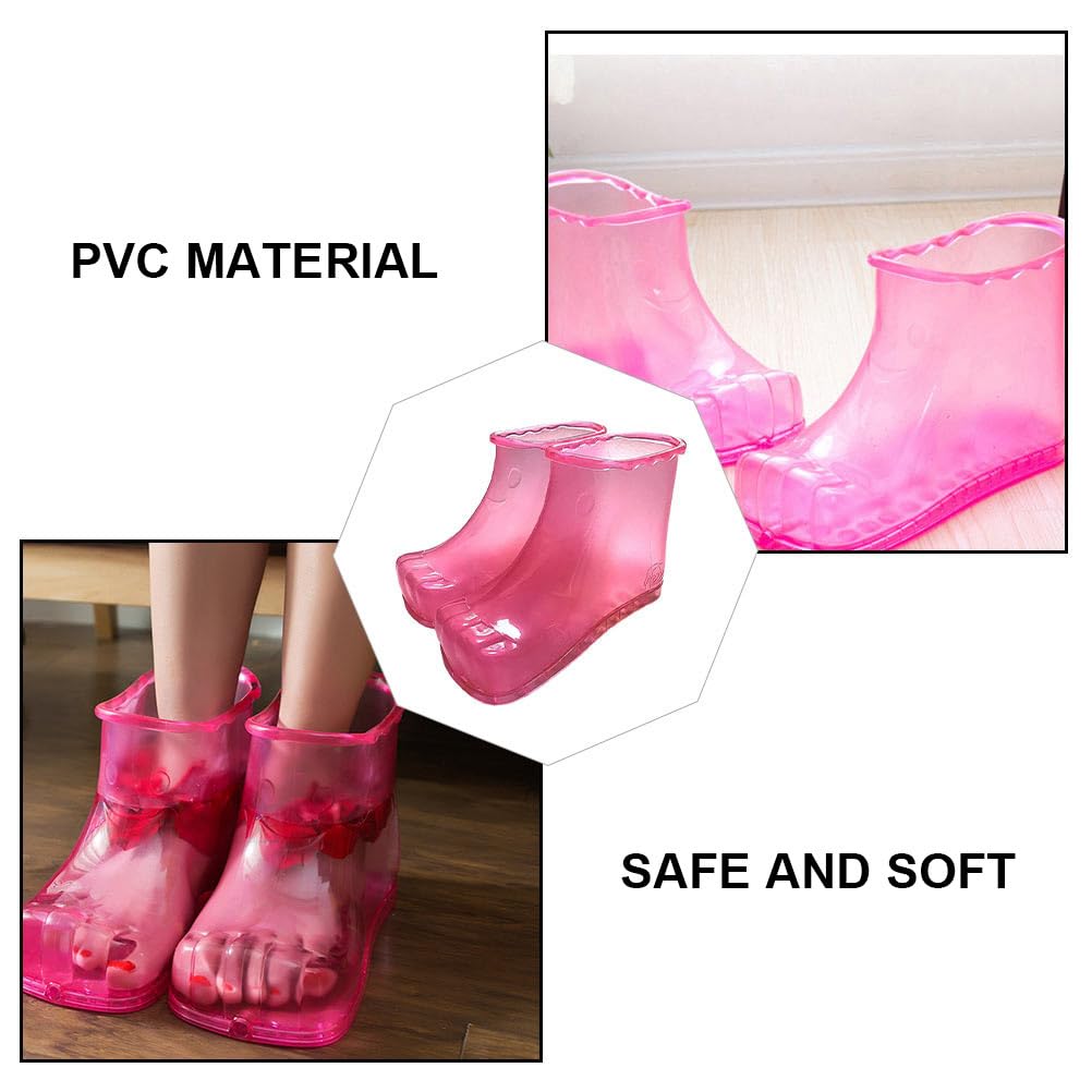 ARTIBETTER Foot Bath Massage Shoes 1 Pair Wear-Resistant Foot Soaking Boots for Home and Spa Promote Blood Circulation Relaxation Durable Heat-Resistant 10.23X6.29X3.93In