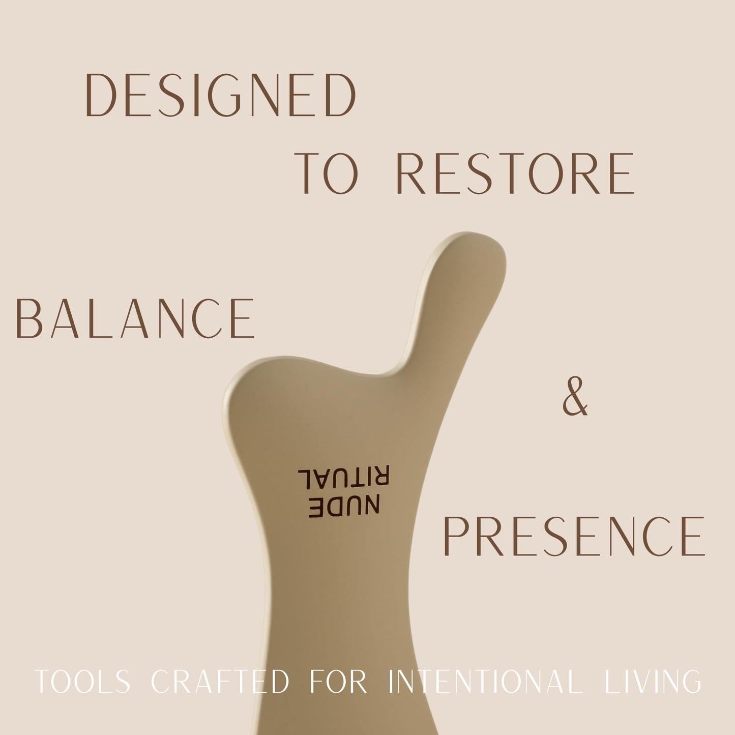 Nude Ritual 4-in-1 Gua Sha Tool for Face – Facial Sculpting Tool, Jawline & Neck Massager for Lymphatic Drainage, Face Massage Tool with Travel Pouch