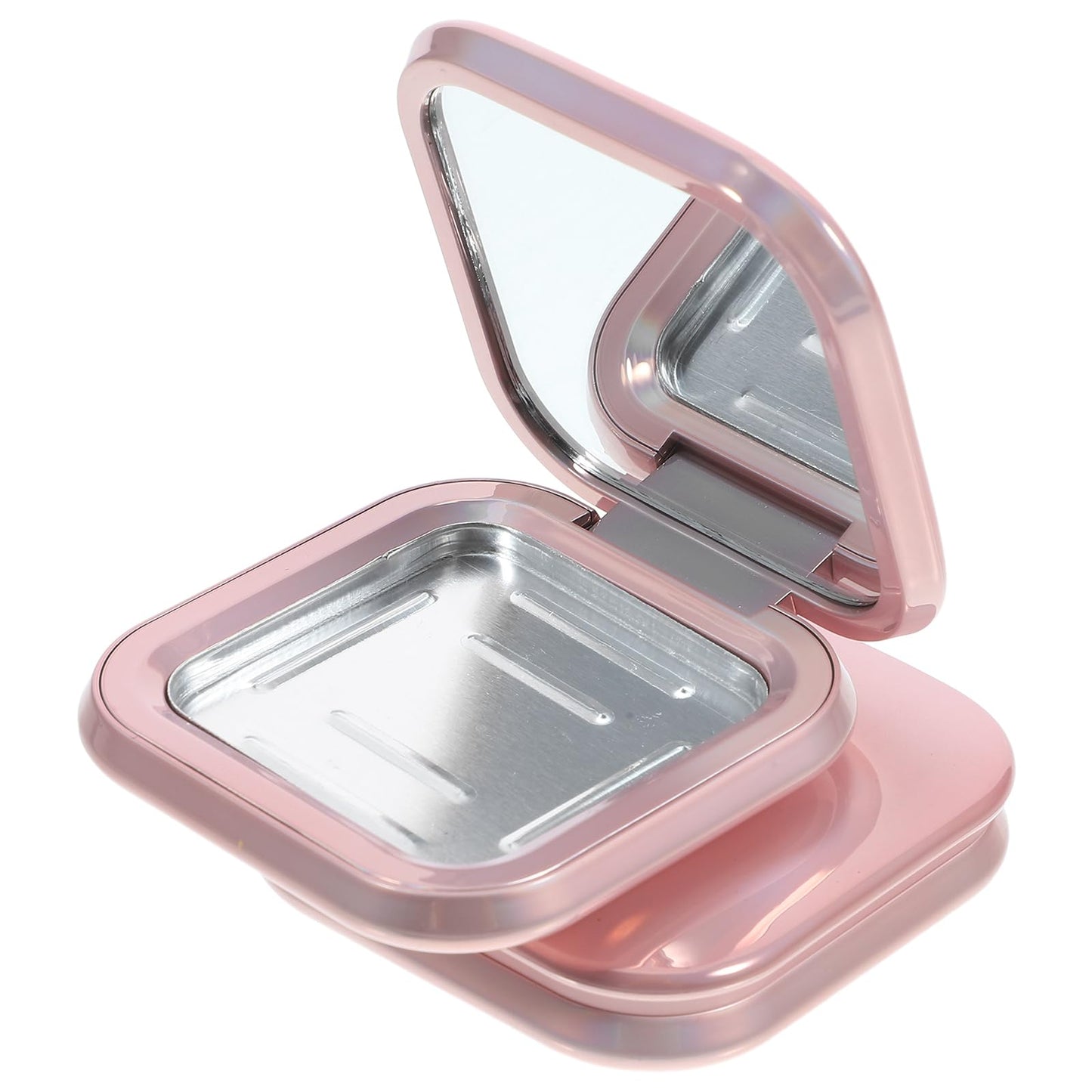 KALLORY Makeup Pallette 2pcs Magnetic Eyeshadow Makeup Empty Eyeshadow Containers Box Refillable Eye Shadow with Mirror for DIY Cosmetic Foundation Blush Rose Gold Eyeshadow