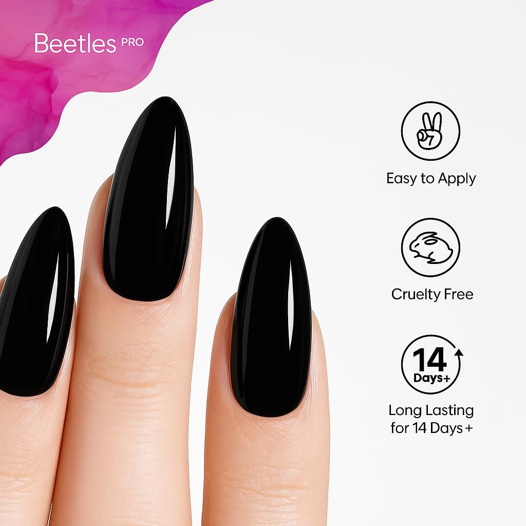 Beetles Pro Gel Top Coat - High Gloss, Long-Lasting 28 Days | 20ml Soak-Off Non-Yellowing Gel for LED/U V Lamps