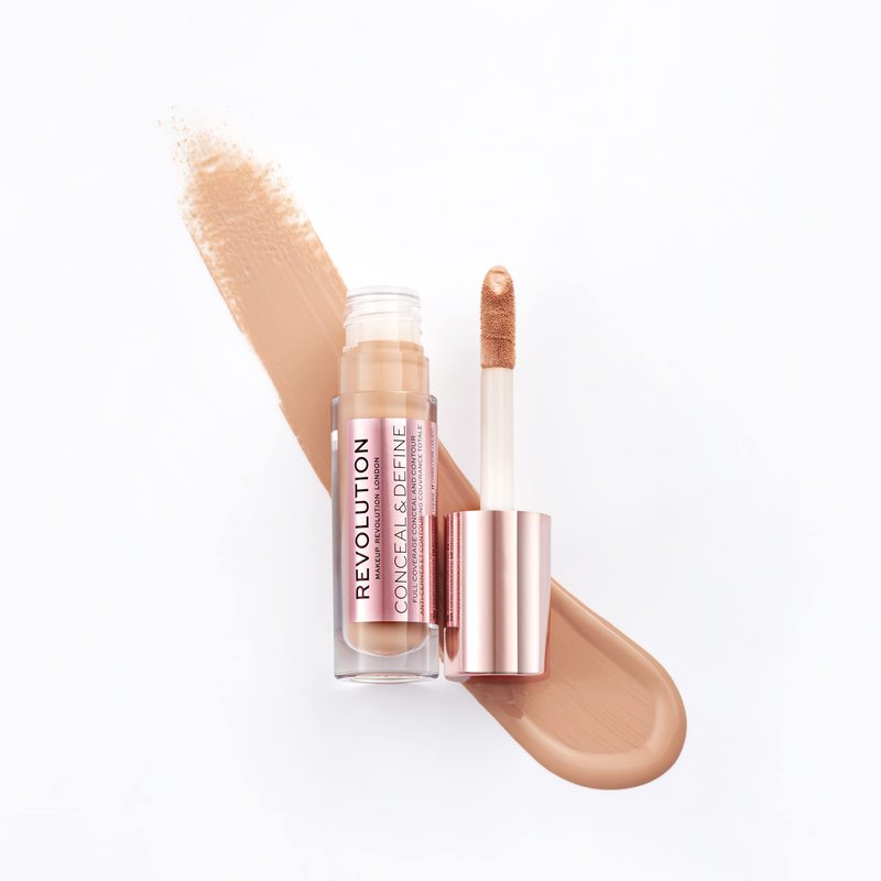 Revolution Beauty, Conceal & Define Concealer, Full Coverage & Lightweight, Long-Lasting Matte Finish, Vegan & Cruelty Free, C10 Medium or Tan Skin Tones, 0.14 Oz. (Pack of 3)