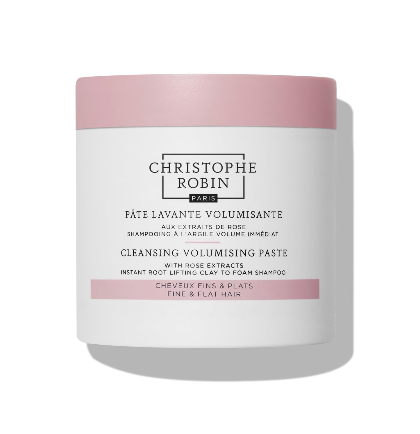 Christophe Robin Cleansing Volumizing Paste Shampoo with Rassoul Clay Rose Extracts Unisex Paste for Fine, Thin, and Flat Hair Color Safe 8.4 fl. oz