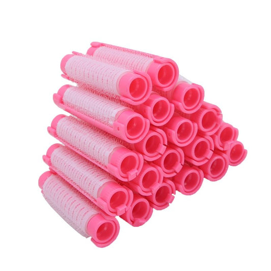Fluffy Korean Root Perm Rods, 20pcs/set Hair Curling Rollers for Salon or DIY Styling, with Hairdressing Tools Kit (Pink)
