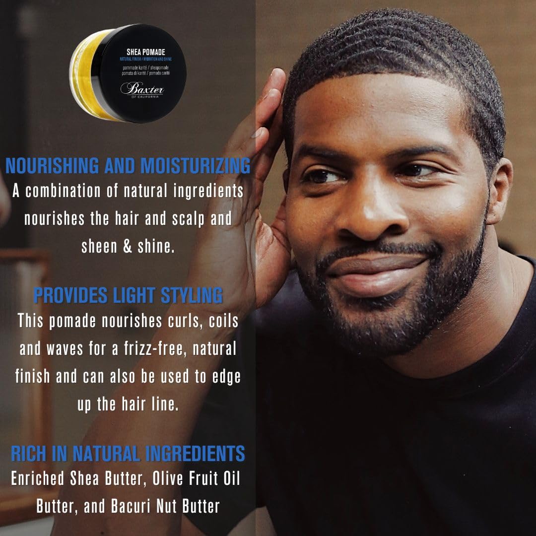 Baxter of California Shea Pomade - Nourishing Hair Styling Cream | 2 oz