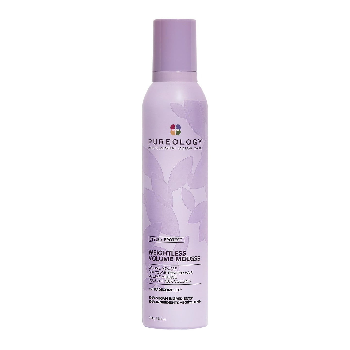 Pureology Style + Protect Weightless Volume Mousse | For Fine, Color-Treated Hair | Lightweight, Volumizing Mousse | Sulfate-Free | Vegan | Updated Packaging | 8.4 Oz. |