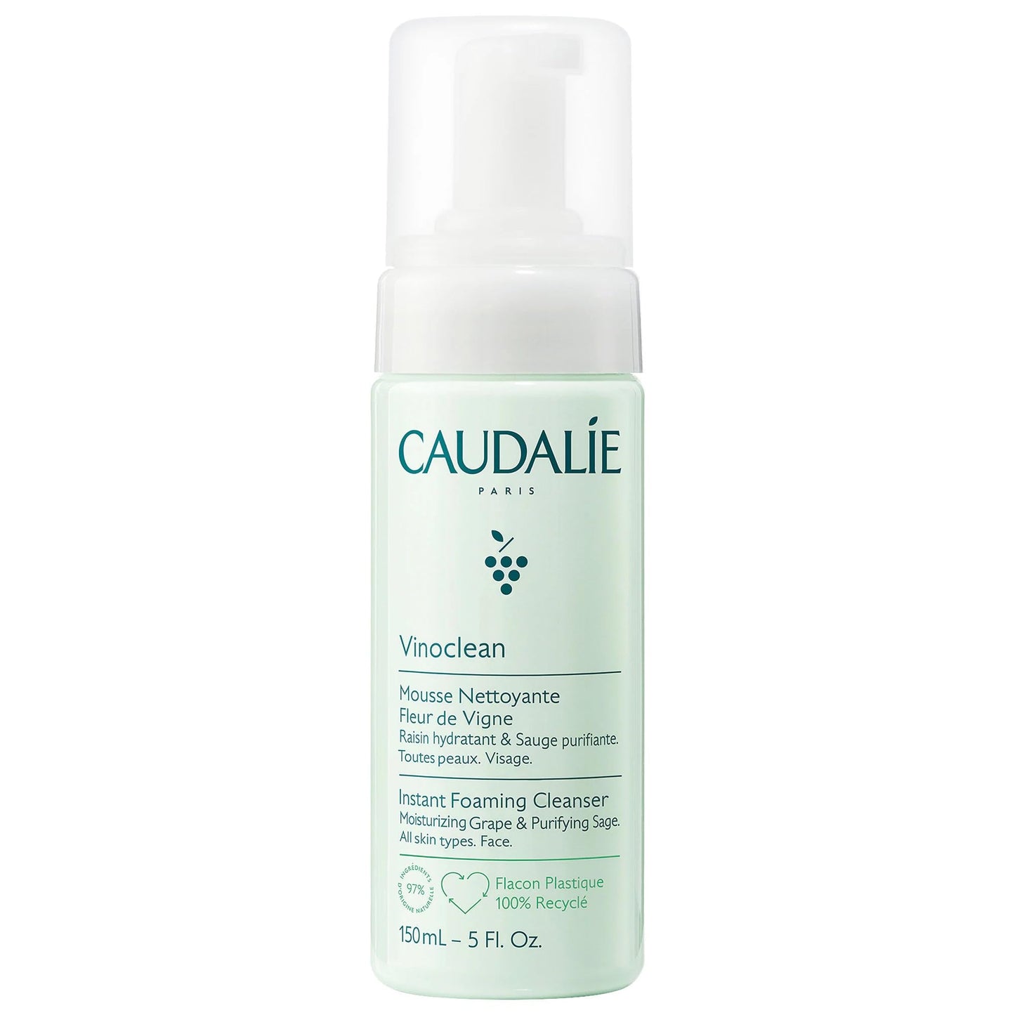 Caudalie Vinoclean Gentle Instant Foaming Facial Cleanser - 150 mL