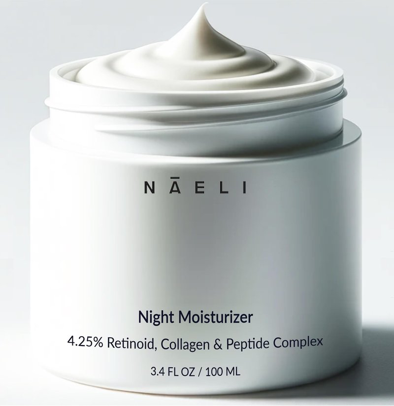 Retinoid Cream - 4.25% Retinol Night Moisturizer for Face & Neck with Collagen, Peptides & Hyaluronic Acid - Anti Aging Wrinkle Cream, Improves Skin Tone & Texture, 3.4 oz