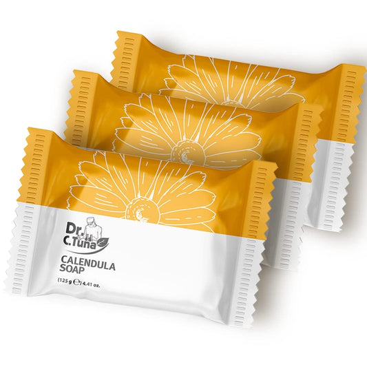 FARMASi Dr. C. Tuna 3 Pack Calendula Soap Bar, Hydrating Skin Care, 4.41oz