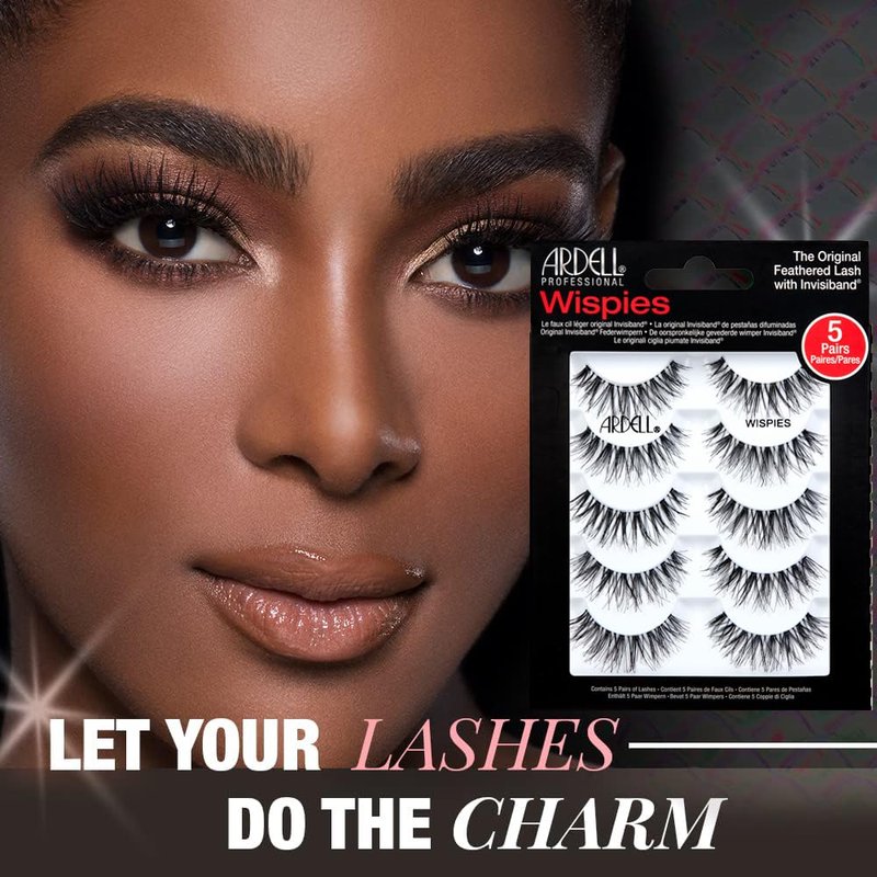 Ardell False Eyelashes Wispy Lashes, Easy Application, Natural Look, Reusable - Black, 2 Pack