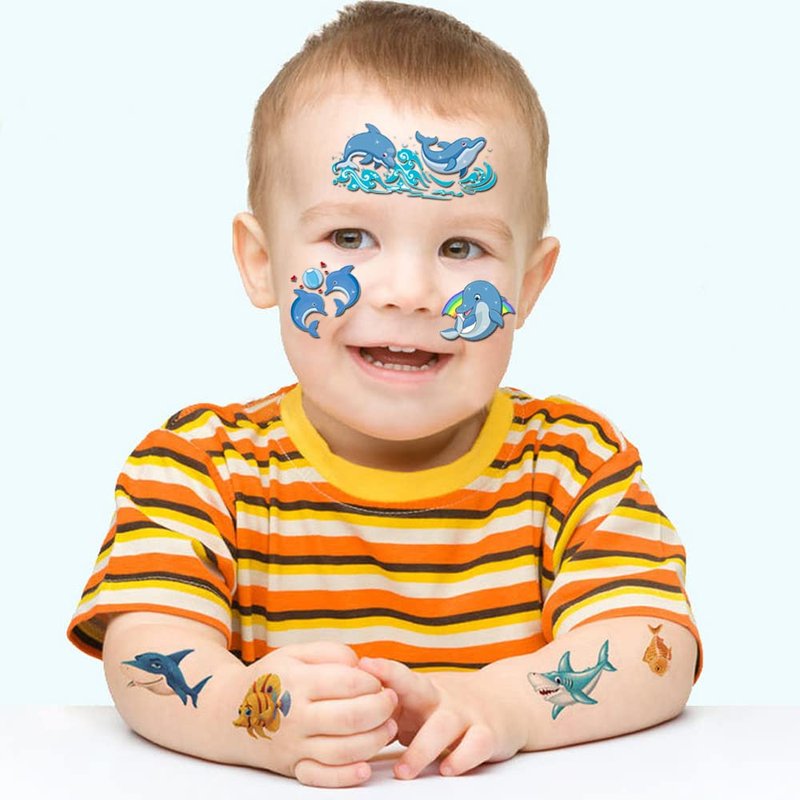 Animal Face Tattoos Stickers Fake Temporary Tattoo 12 Sheets Water Transfer Birthday Party Supplies Festival Favors Makeup Skin Decor