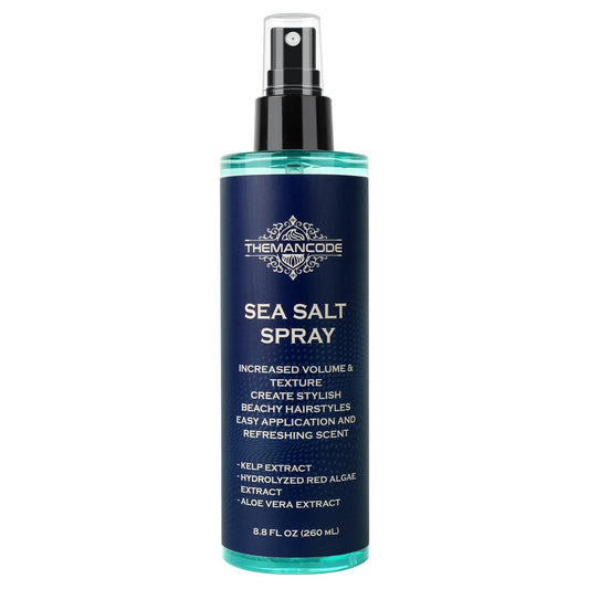 THEMANCODE Sea Salt Spray for Men, Texturizing Hairspray, Travel Essentials, Beach Vacation Essentials, Surf Spray Adds Instant Volume, Travel Essentials, Hair Gifts for Men, 8.8 Oz
