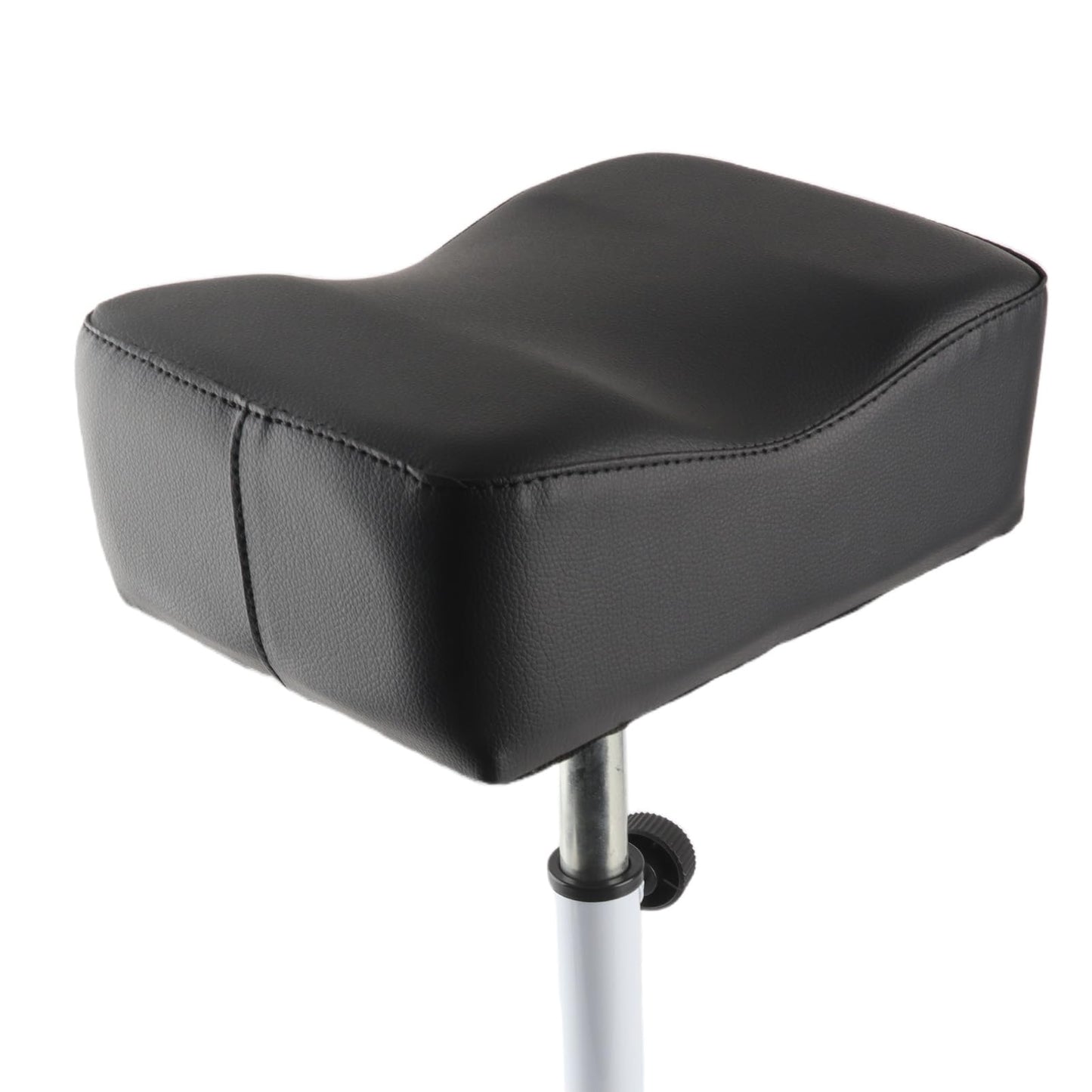 Adjustable Pedicure Footrest Stool, 15-22.4 Inch Height Black Metal