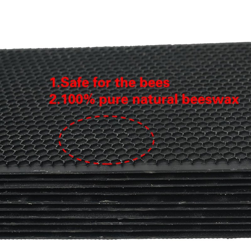 BEEXTM Beehive Waxed Coated Foundation Sheet Beehive Foundation Sheets Plastic Bee Foundation for Bee Frames Waxed Foundation Sheet Medium Bee Foundation 10 Sheets