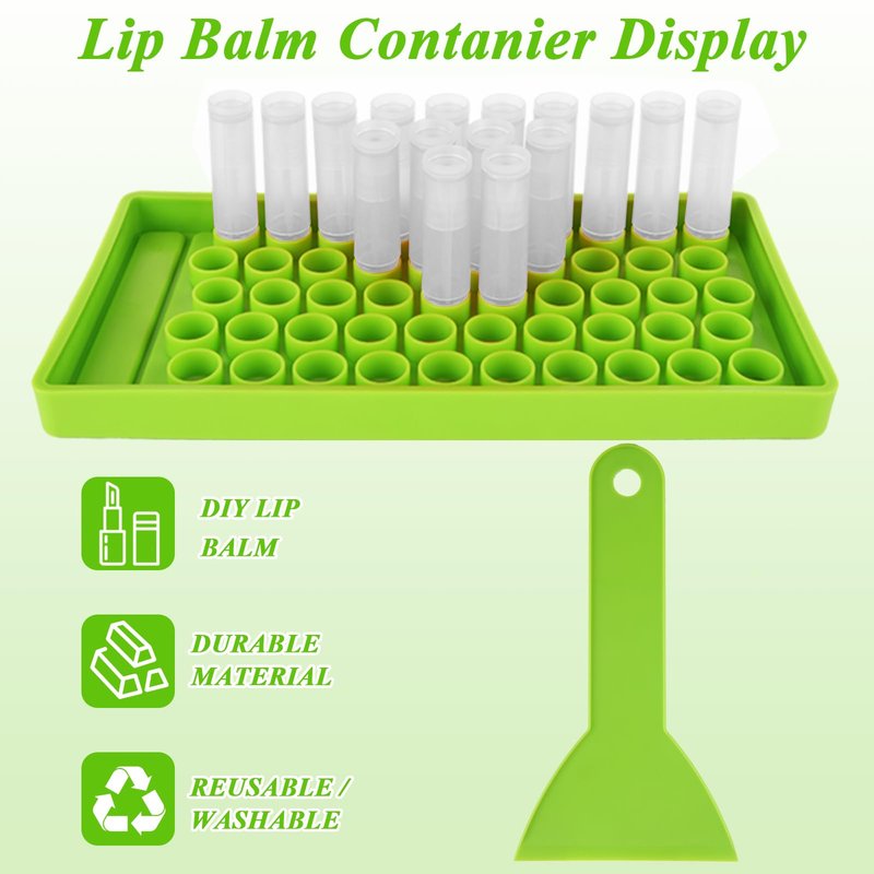 200PCS Lip Balm Tubes with Caps and Filling Tray and Spatula Set, Clear Lip Balm Container Tubes Empty Bulk for DIY Lipstick Homemade 3/16 Oz (5.5 ml)