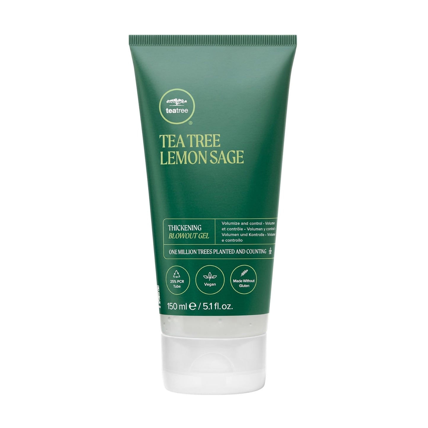 Tea Tree Lemon Sage Thickening Blowout Gel, Volumizing Hair Gel, For Fine Hair, 5.1 fl. oz