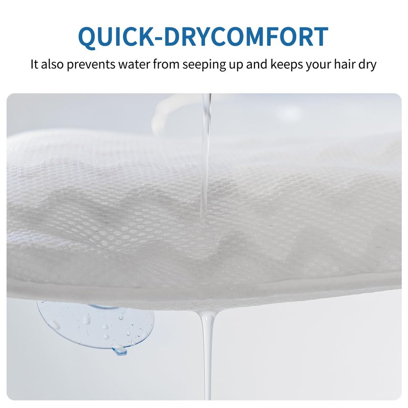 MYОGMK Bath Pillows for Tub Full Body, Thick Bathtub Cushion for Headrest Neck and Back Support with Laundry Bag White