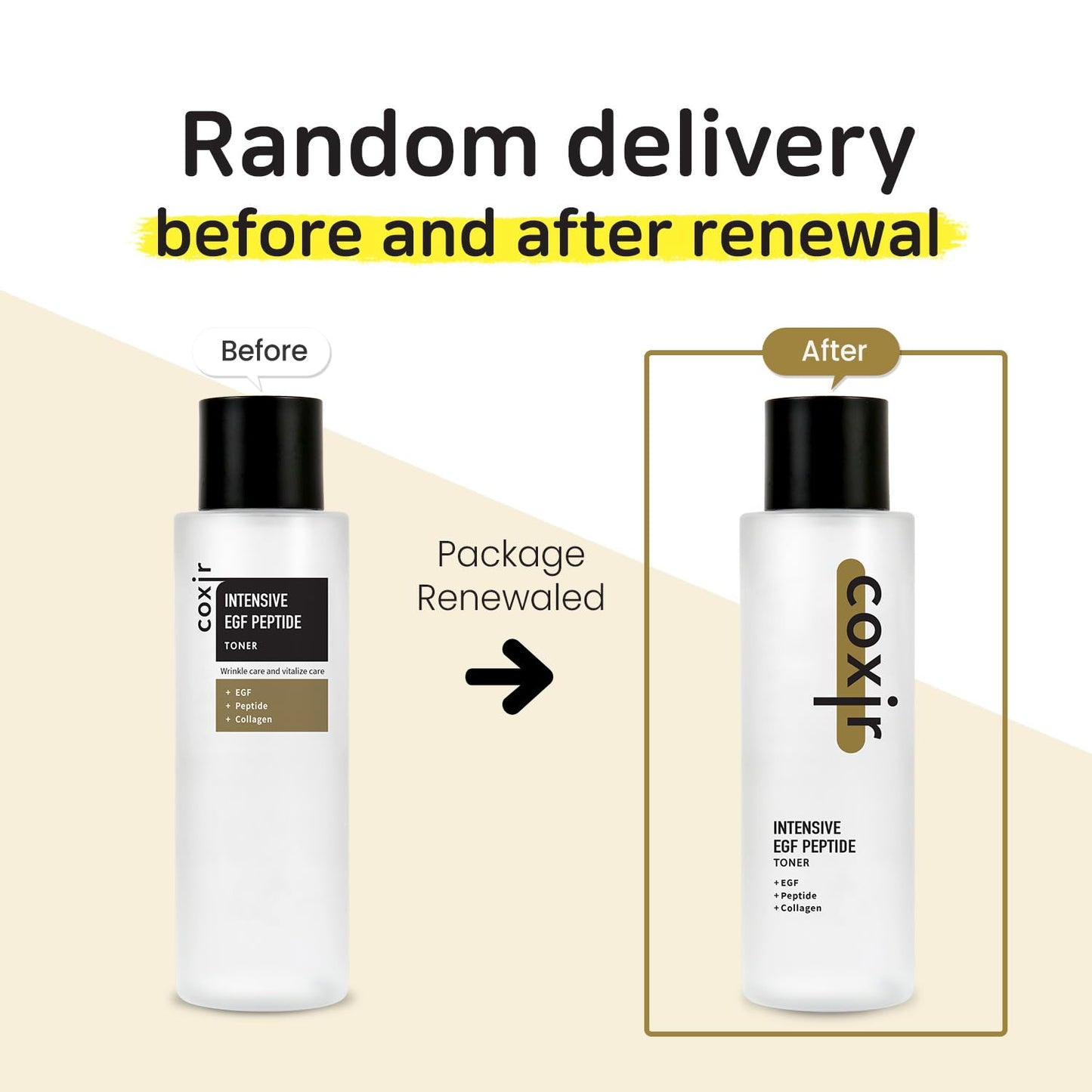 coxir Intensive EGF PEPTIDE Toner l Face Toner with EGF(Epidermal Growth Factor), Peptide Filtrate for Dull l Hydrating, Smoothing, Calming, Moisturizing/Korean Skincare[50ml / 5.07 fl.oz.]