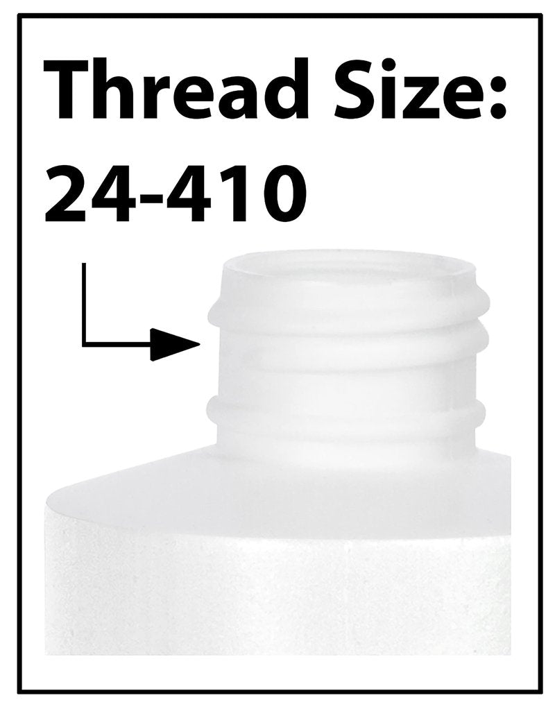 JUVITUS 8 oz / 240 ml White Refillable Plastic Cylinder Squeeze Bottle with Black Trigger Sprayer - 12 PACK