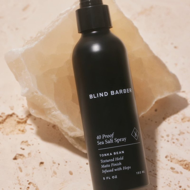 Blind Barber 40 Proof Sea Salt Spray for Men -  Salt Water Hair Spray for Volume & Texture - Water-Based Matte Finish with Light-Medium Hold - Enhances Beach Waves & Body - Tonka Bean Scent (5  Fl oz)