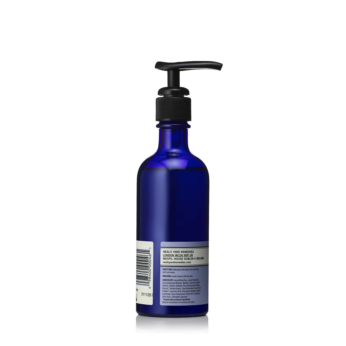 Neal's Yard Rehydrating Rose Face Wash, Soothing & Balancing for All Skin Types, With Aloe Vera & Rose Otto, Vegan Approved & Cruelty-Free, 100mL