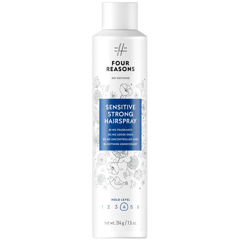 No Nothing Strong Hairspray, Fragrance Free, Hypoallergenic, Unscented Hair Spray for Sensitive Scalp, Strong Hold Finishing Control, Clean, Gentle Styling, 7.5 oz