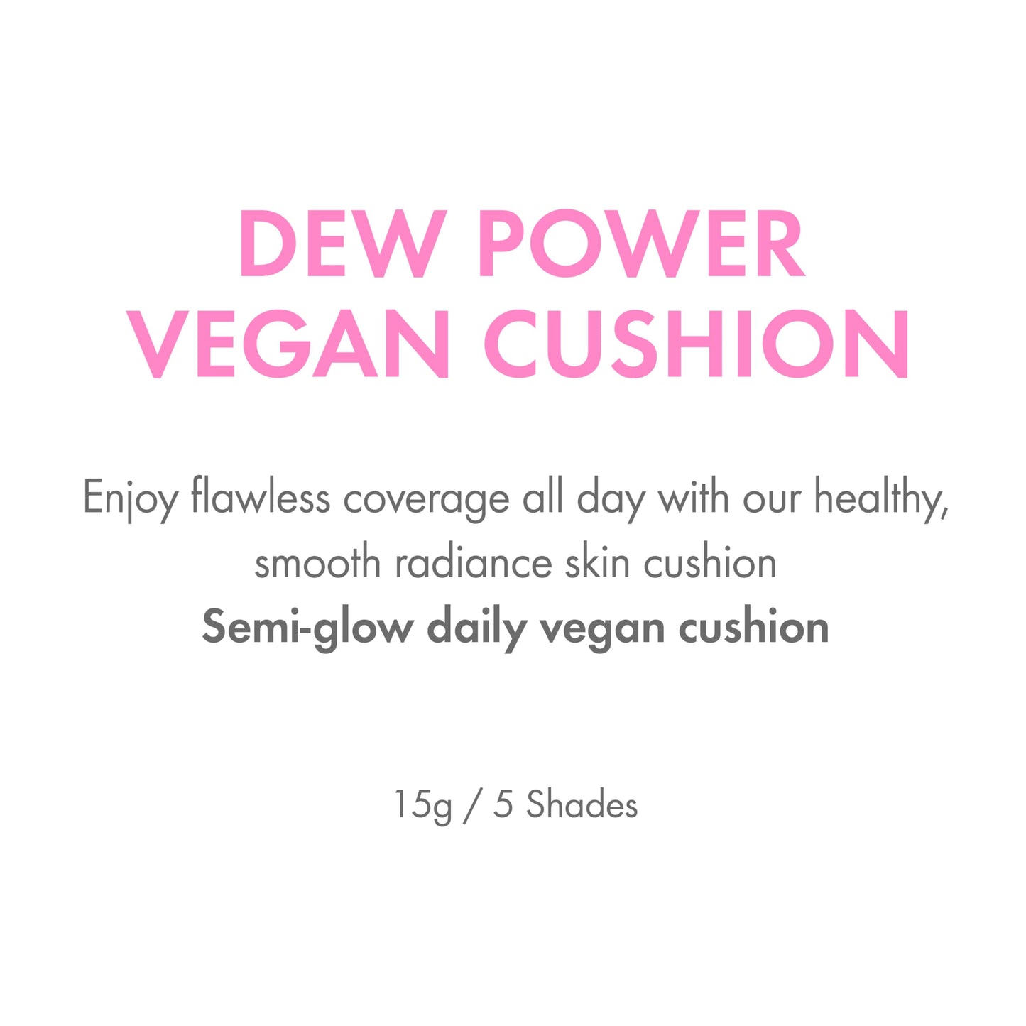 AMUSE SEOUL Dew Power Vegan Cushion Foundation Refill (02 HEALTHY REFILL) - Semi Glow, Full Coverage, Dewy Finish, Long Lasting, Lightweight, Smooth Radiant Skin, Vegan, Korean Beauty Makeup