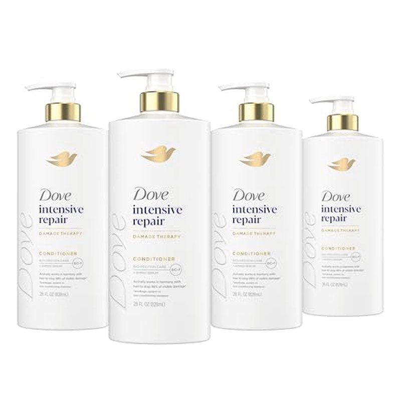 Dove Conditioner 4 Pack Intensive Repair for Damaged Hair with Bio-Protein Care Technology and Amino Serum 28 Fl Oz