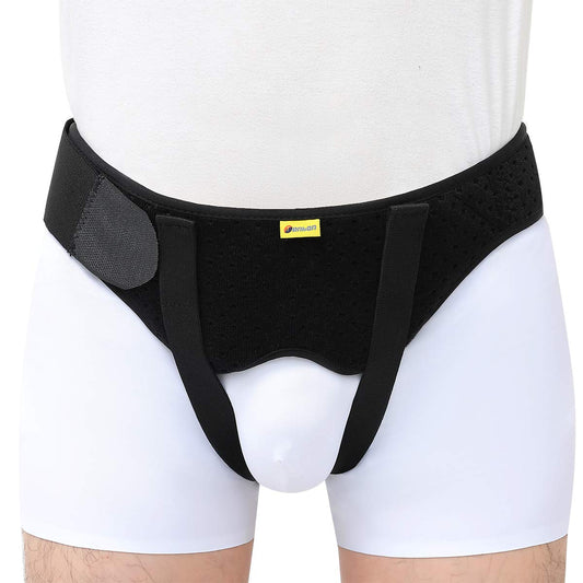Tenbon Hernia Belt Truss for Single/Double Inguinal or Sports Hernia, Hernia Support Brace for Men for Women Pain Relief Recovery Strap with 2 Removable Compression Pads Comfortable Material (Large)