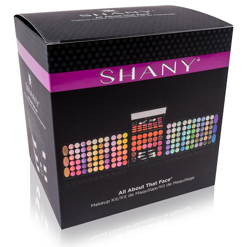 SHANY All About That Face Makeup Kit | Complete Beginner Makeup Set with Eye Shadows, Lip Colors & Applicators